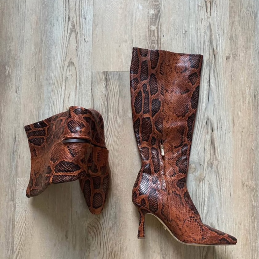 Sam Edelman faux snakeskin boots
